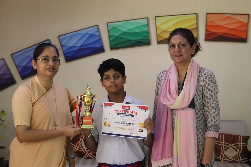 3RD POSITION AND A TROPHY IN ART COMPETITION